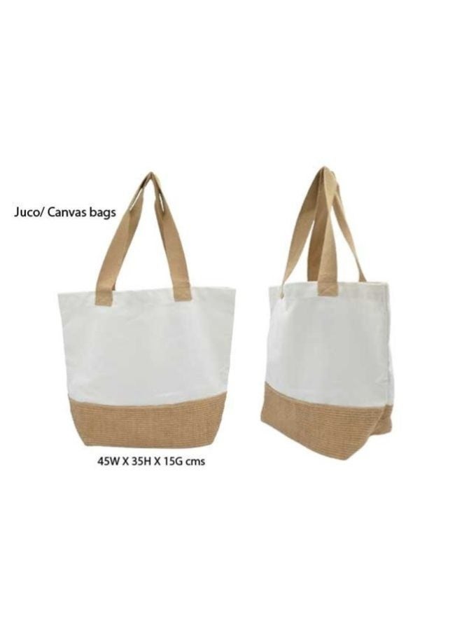 Fatio Eco-Friendly JUCO and Canvas Tote Bag – Durable & Reusable Shopping Bag - Image 3